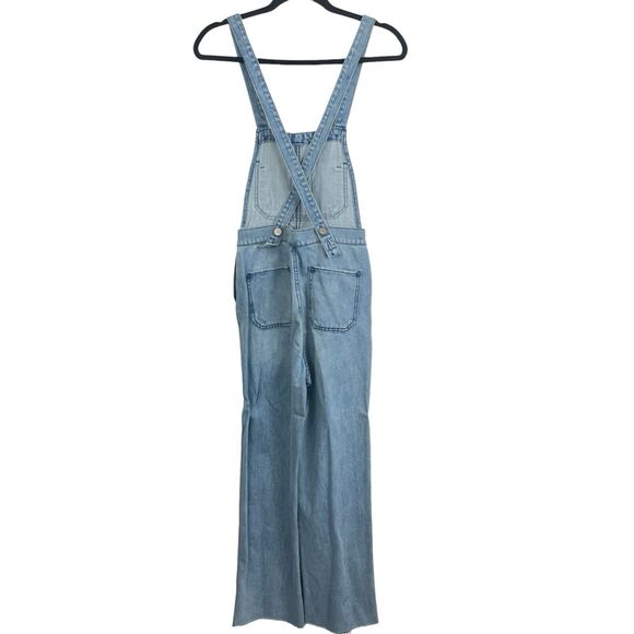 Joe’s Denim Overalls Size Extra Small Captivate Wide Leg Cropped Raw Hem - Picture 5 of 9